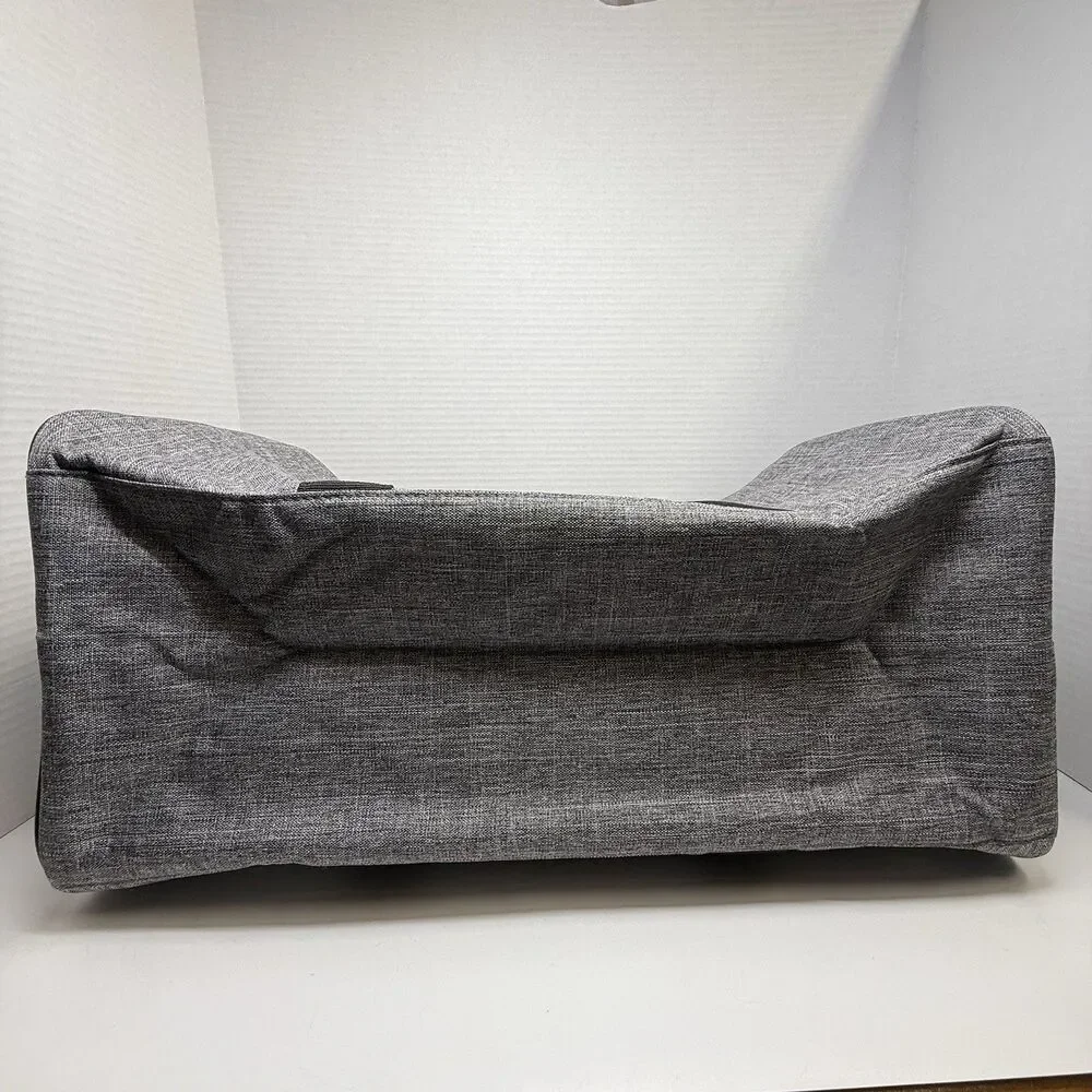 Jimmy Choo Gray & Black Large Travel Weekender Gym Zip Shoulder Duffle Bag New